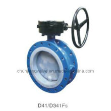 Lining Fluorine Flange Butterfly Valve